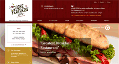 Desktop Screenshot of goosefeatherscafe.com