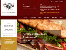 Tablet Screenshot of goosefeatherscafe.com